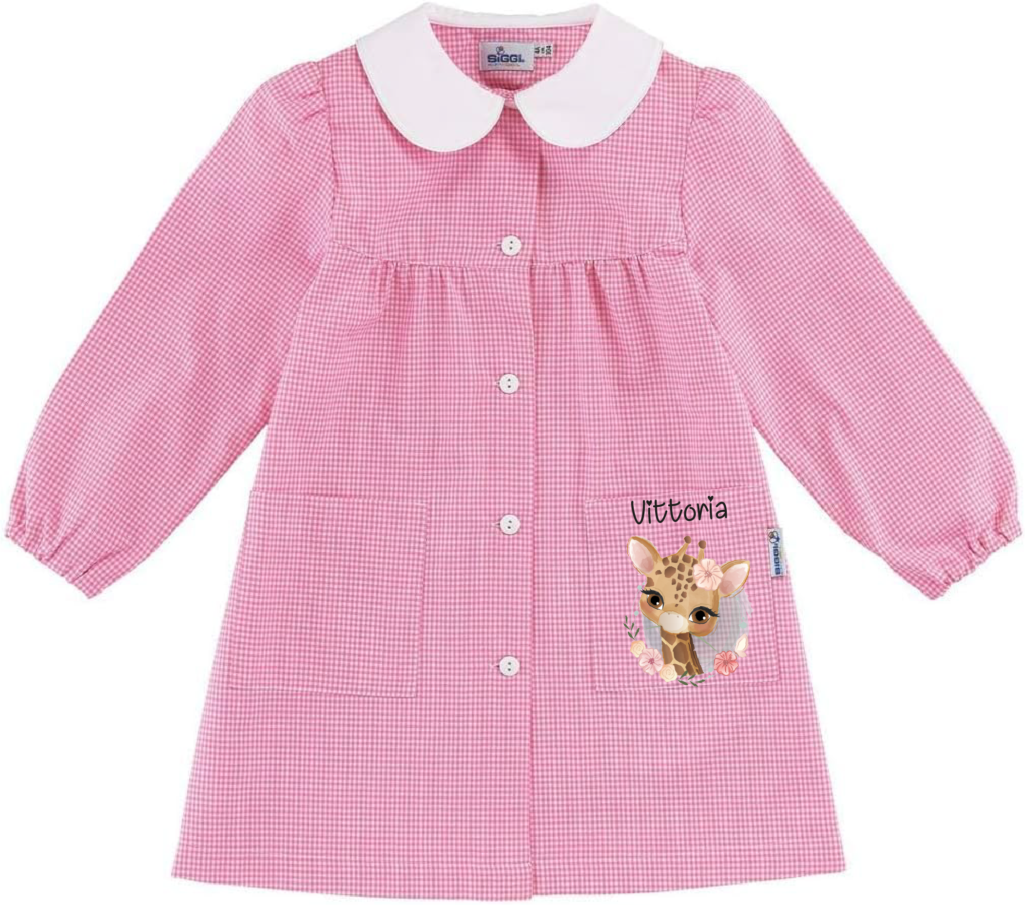 Grembiule Siggi Personalizzabile con nome Giraffa - Be Brave Boutique