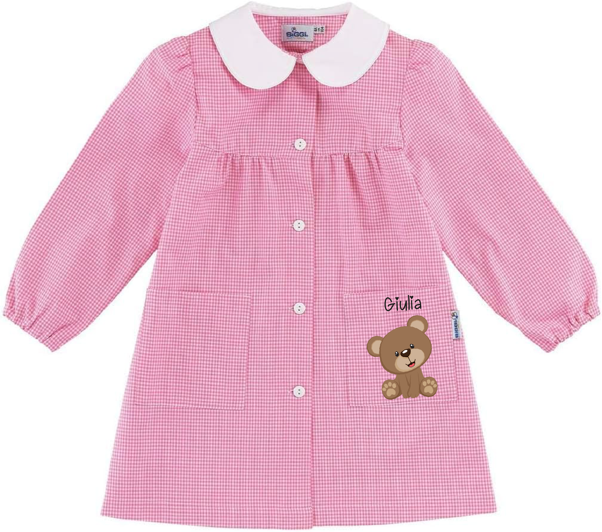 Grembiule Siggi Personalizzabile con nome e Orsetto - Be Brave Boutique