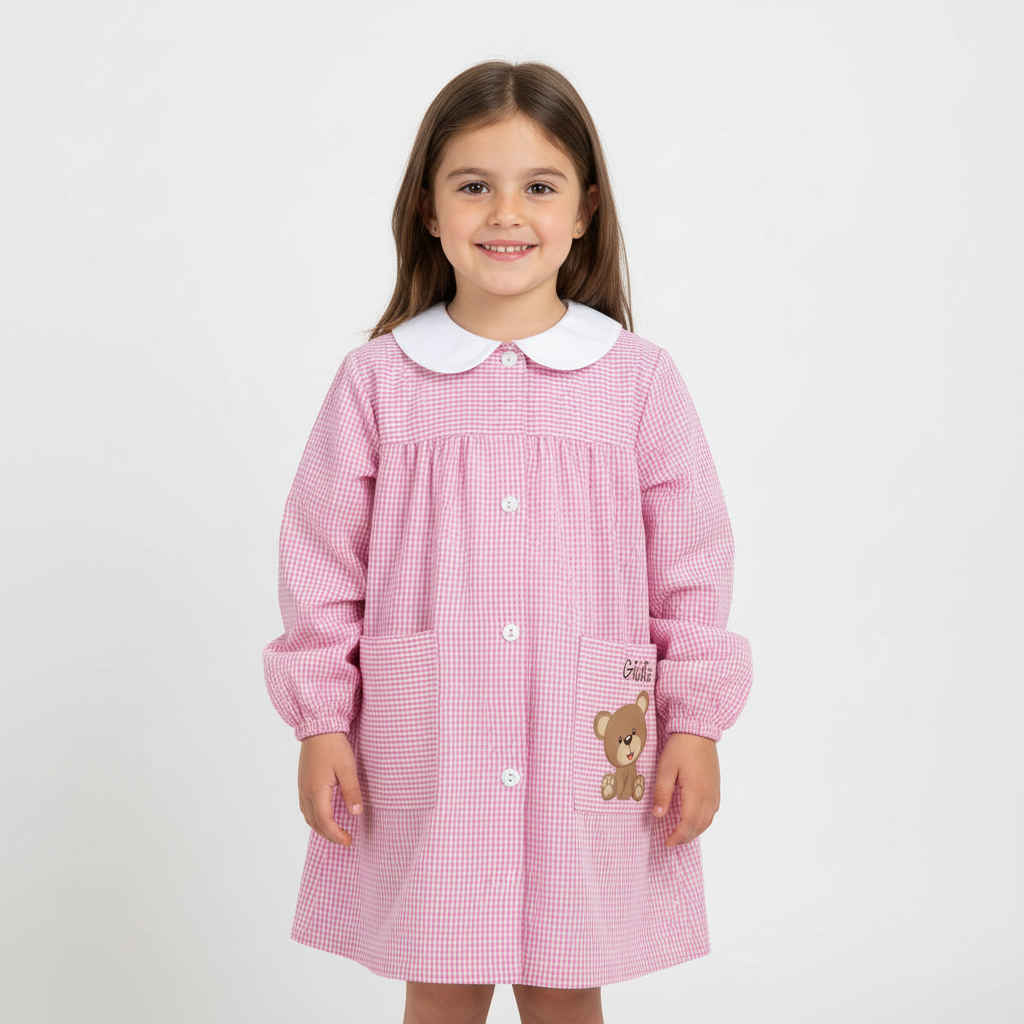 Grembiule Siggi Personalizzabile con nome e Orsetto - Be Brave Boutique