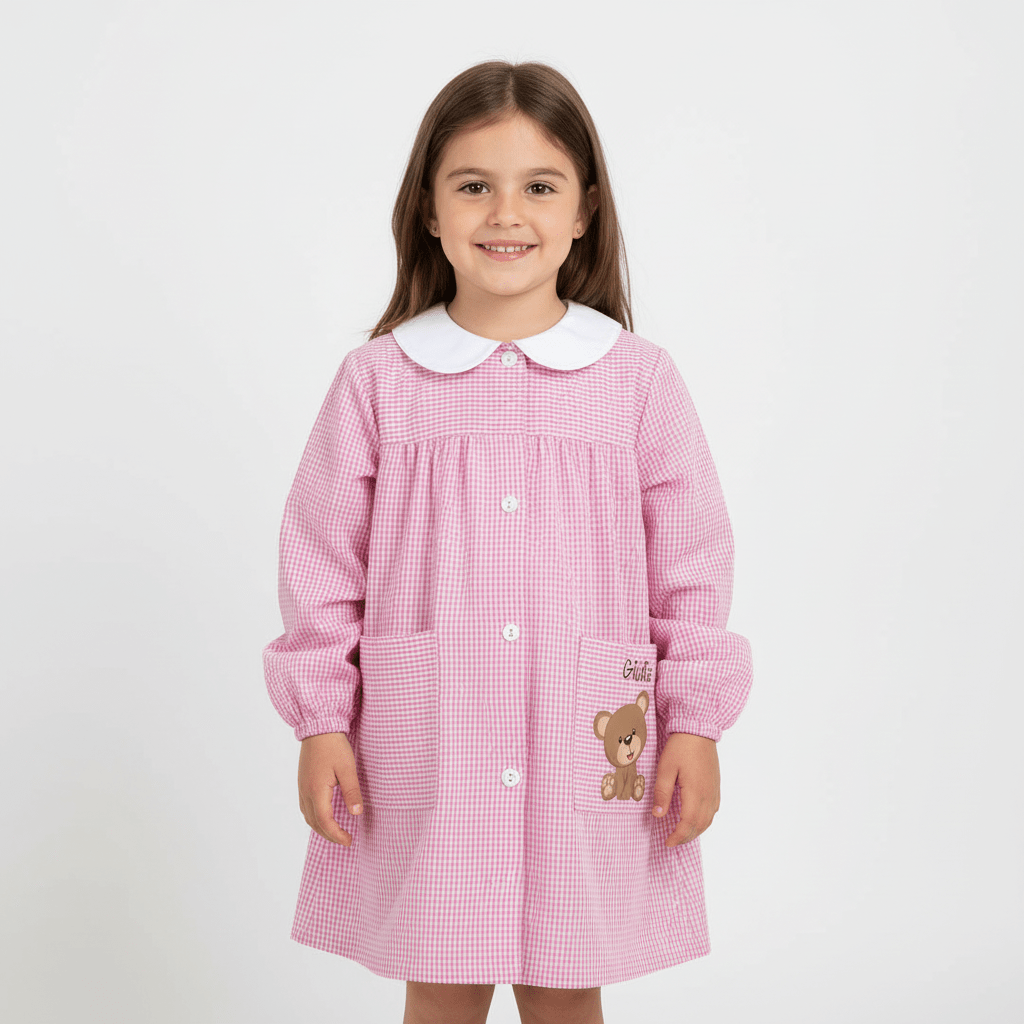 Grembiule Siggi Personalizzabile con nome e Orsetto - Be Brave Boutique