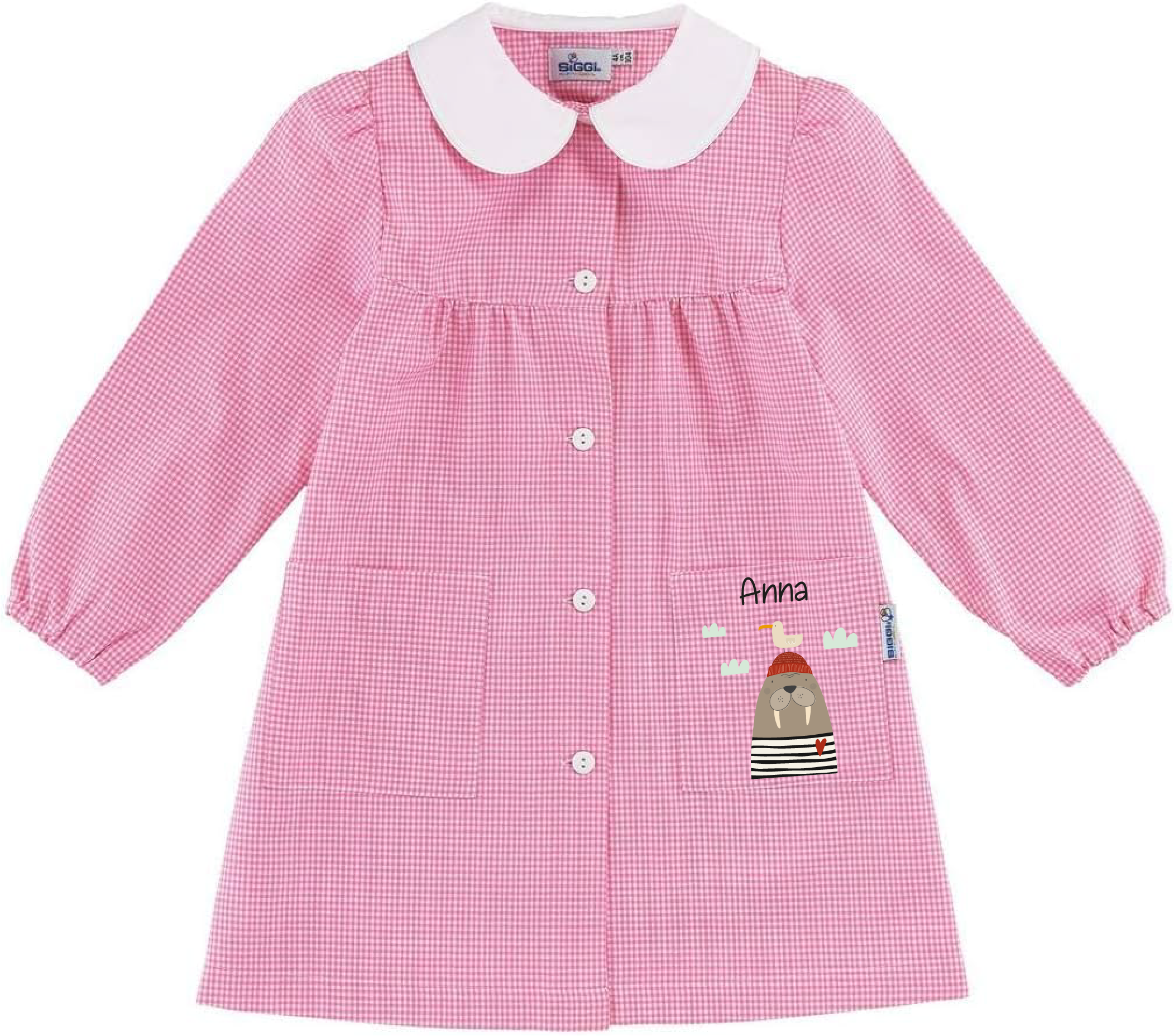 Grembiule Siggi Personalizzabile con nome e Tricheco - Be Brave Boutique