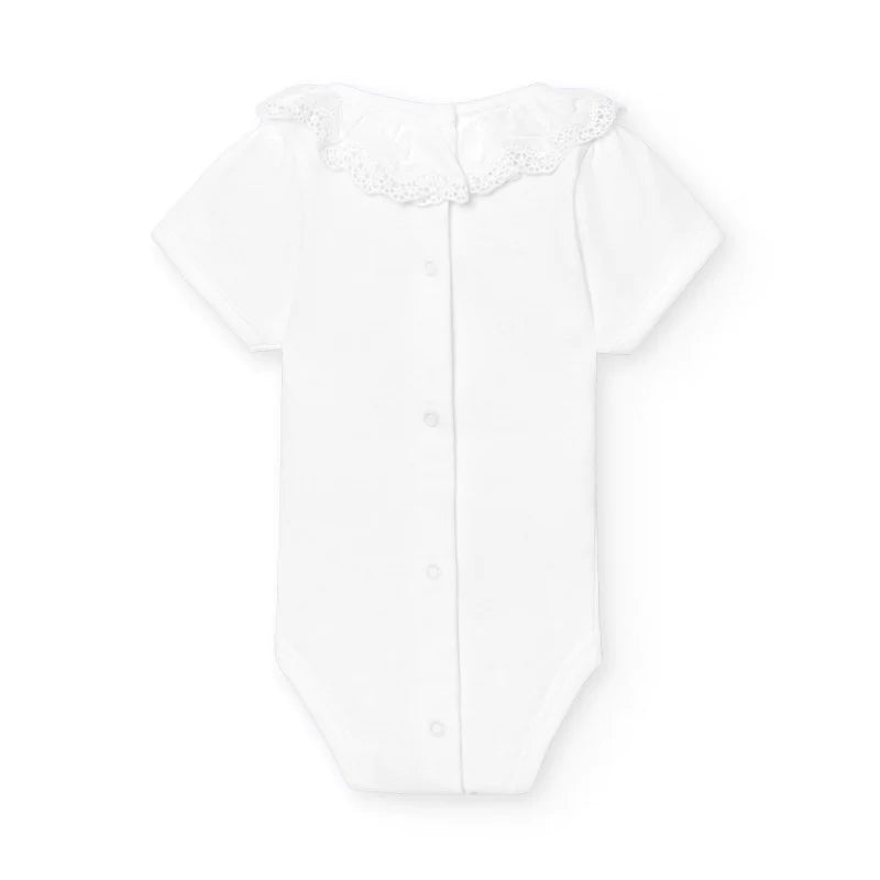Body Bimba in cotone manica corta con colletto Buona prima festa della Mamma - Be Brave Boutique