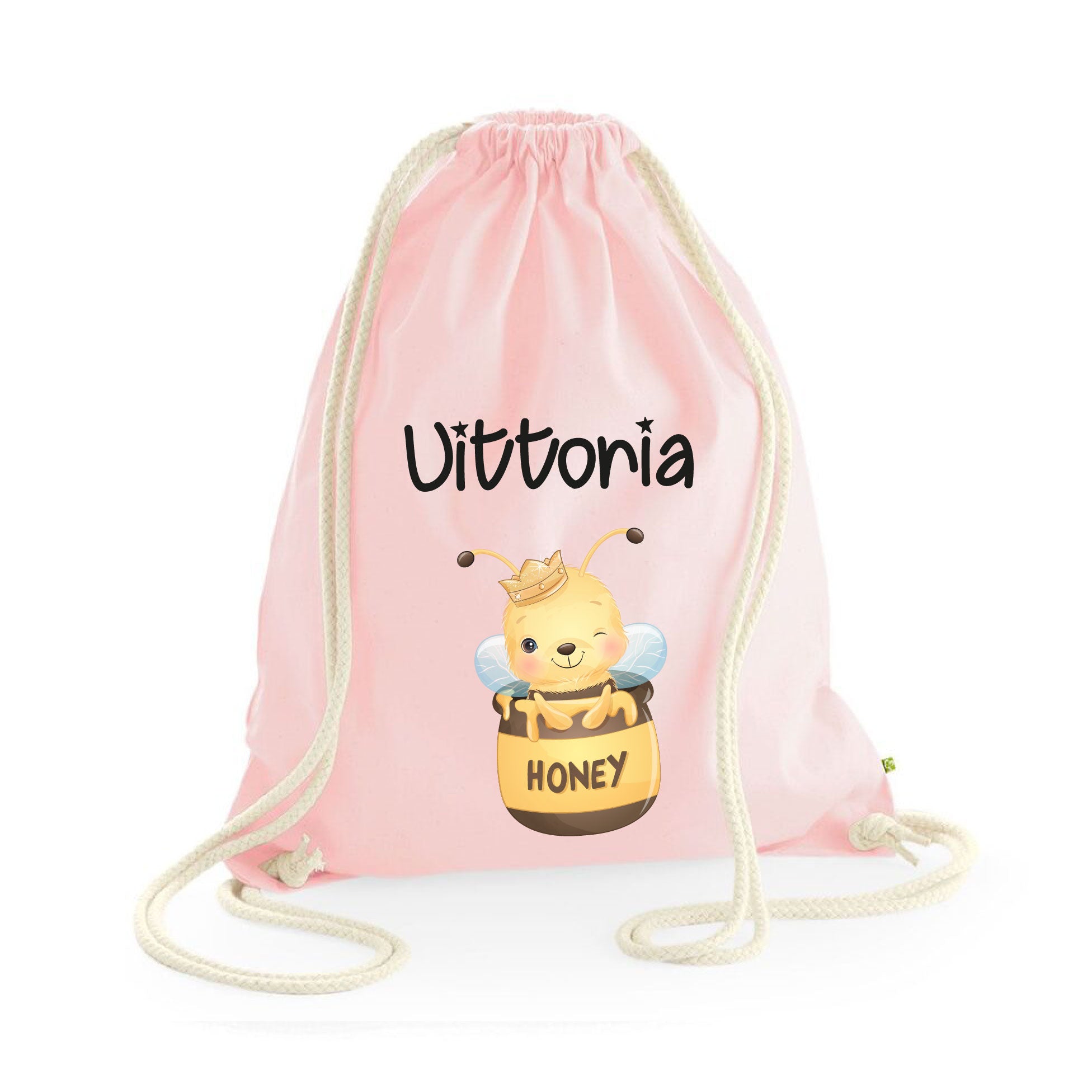 Zaino a sacca in cotone pesante Ape Honey - Be Brave Boutique