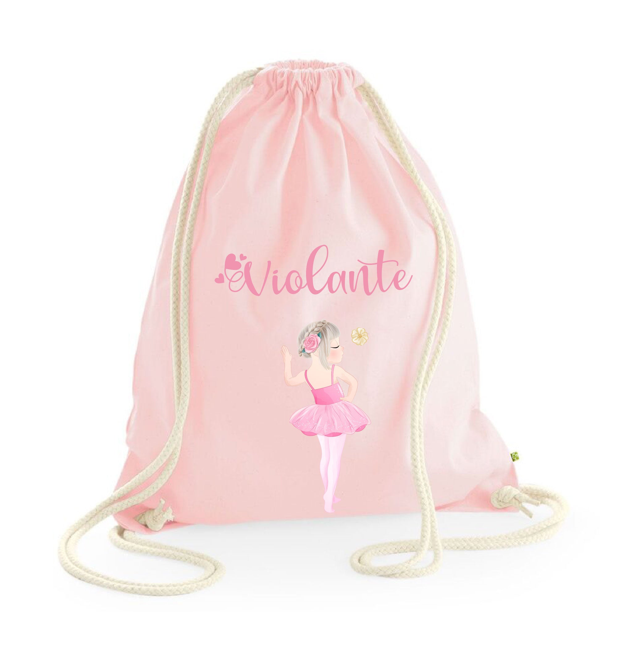 Zaino Sacca Asilo Personalizzato – Bambino con Nomec Ballerina Danza