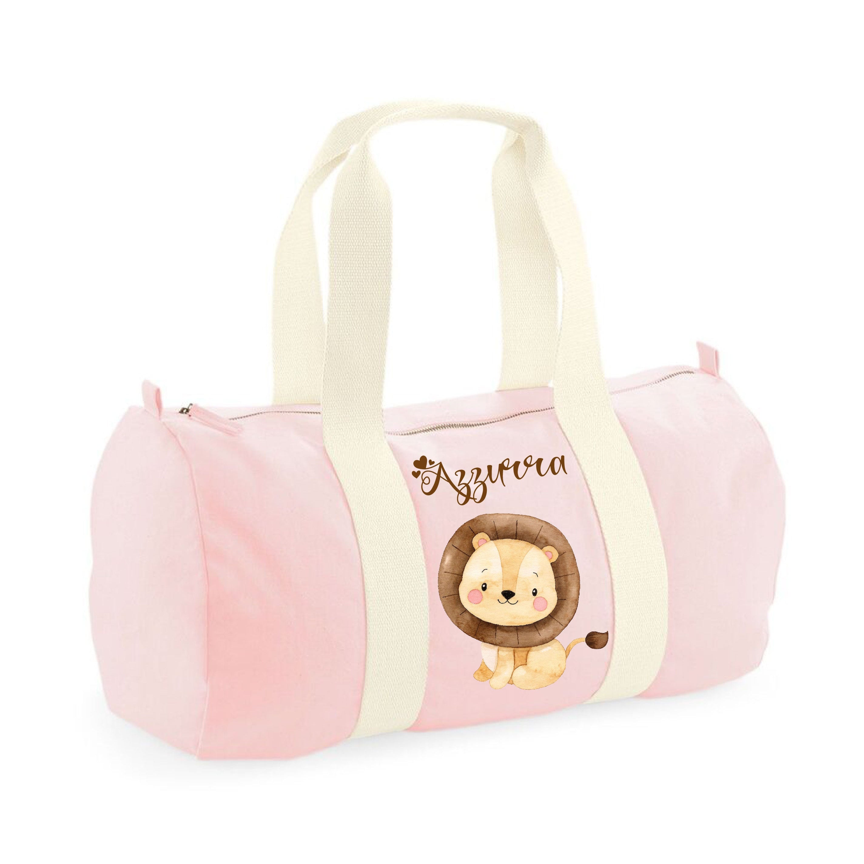 Borsone in cotone canvas personalizzato Leone Cucciolo - Be Brave Boutique