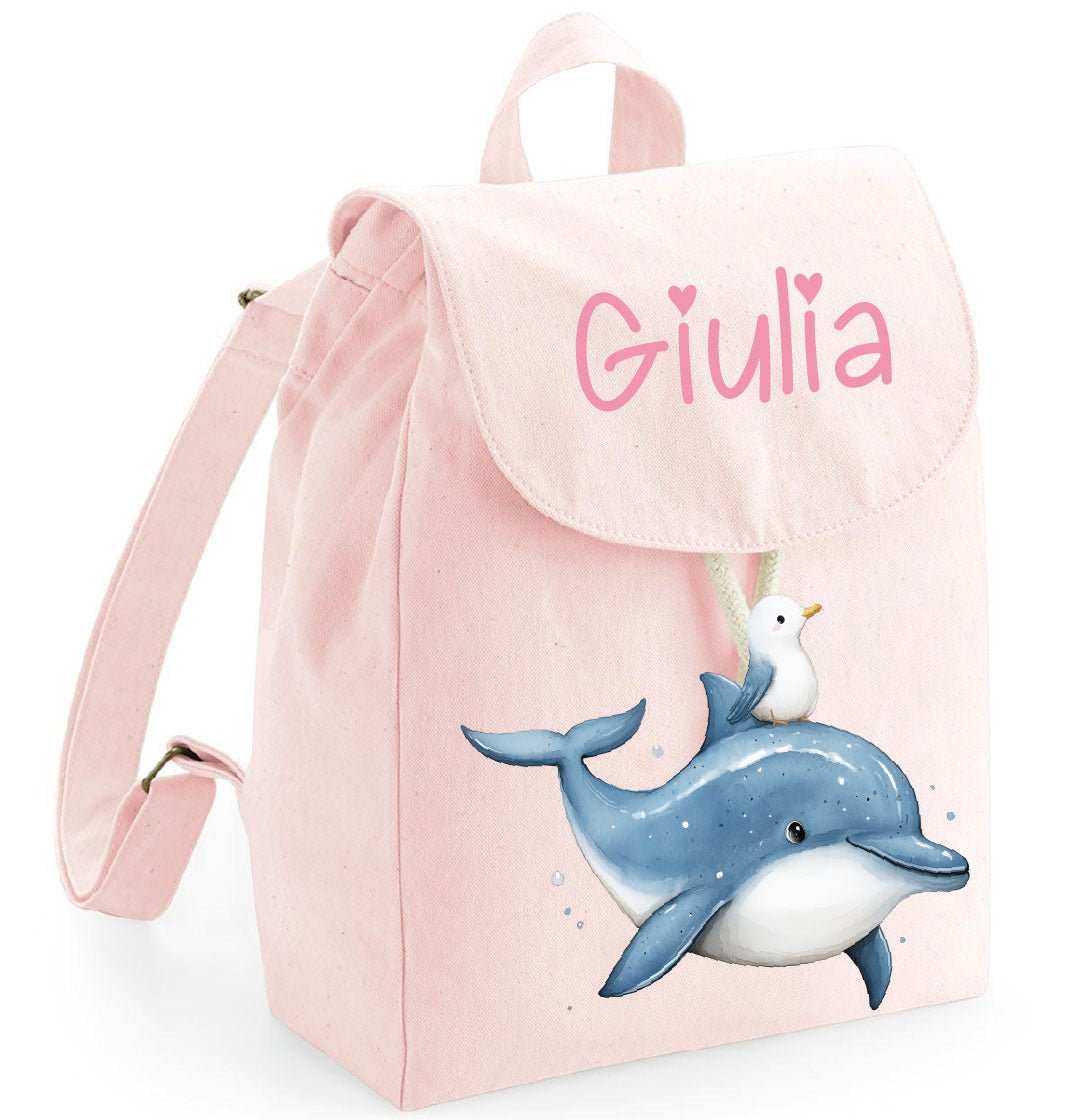 Mini Zaino in cotone organico Dolce Delfino