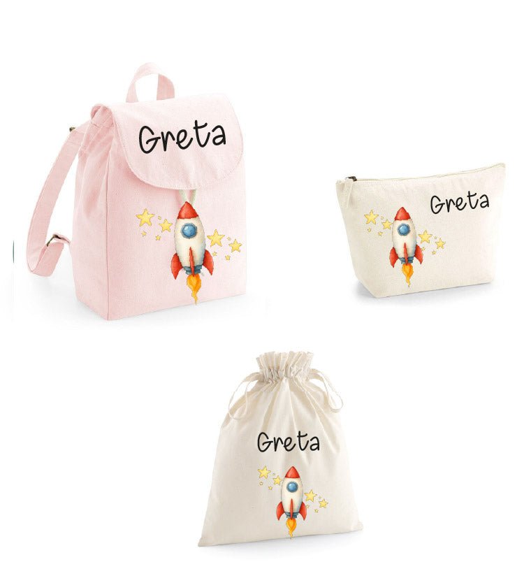 Set asilo Mini Zaino, Sacchetto cambi e beauty Razzo - Be Brave Boutique