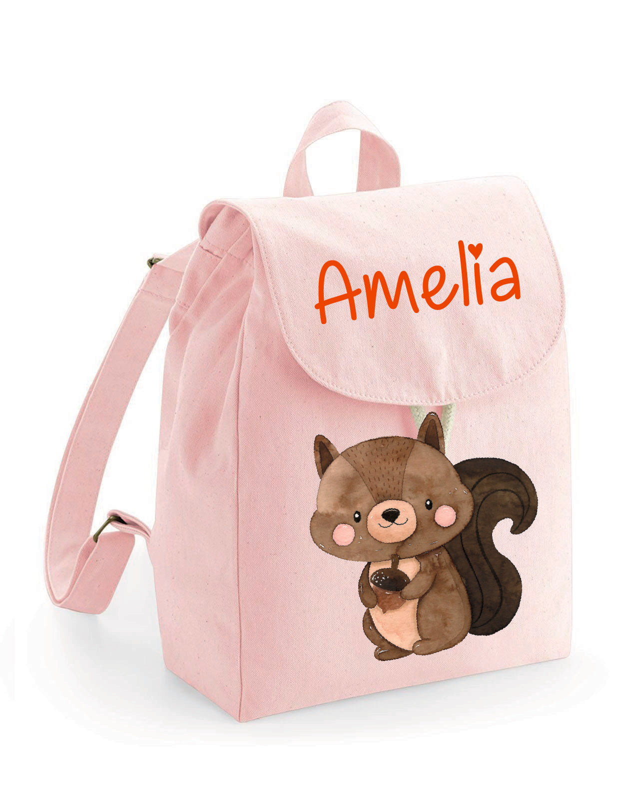 Zaino Asilo Bambino Personalizzato – Mini Zainetto con Nome Scoiattolo