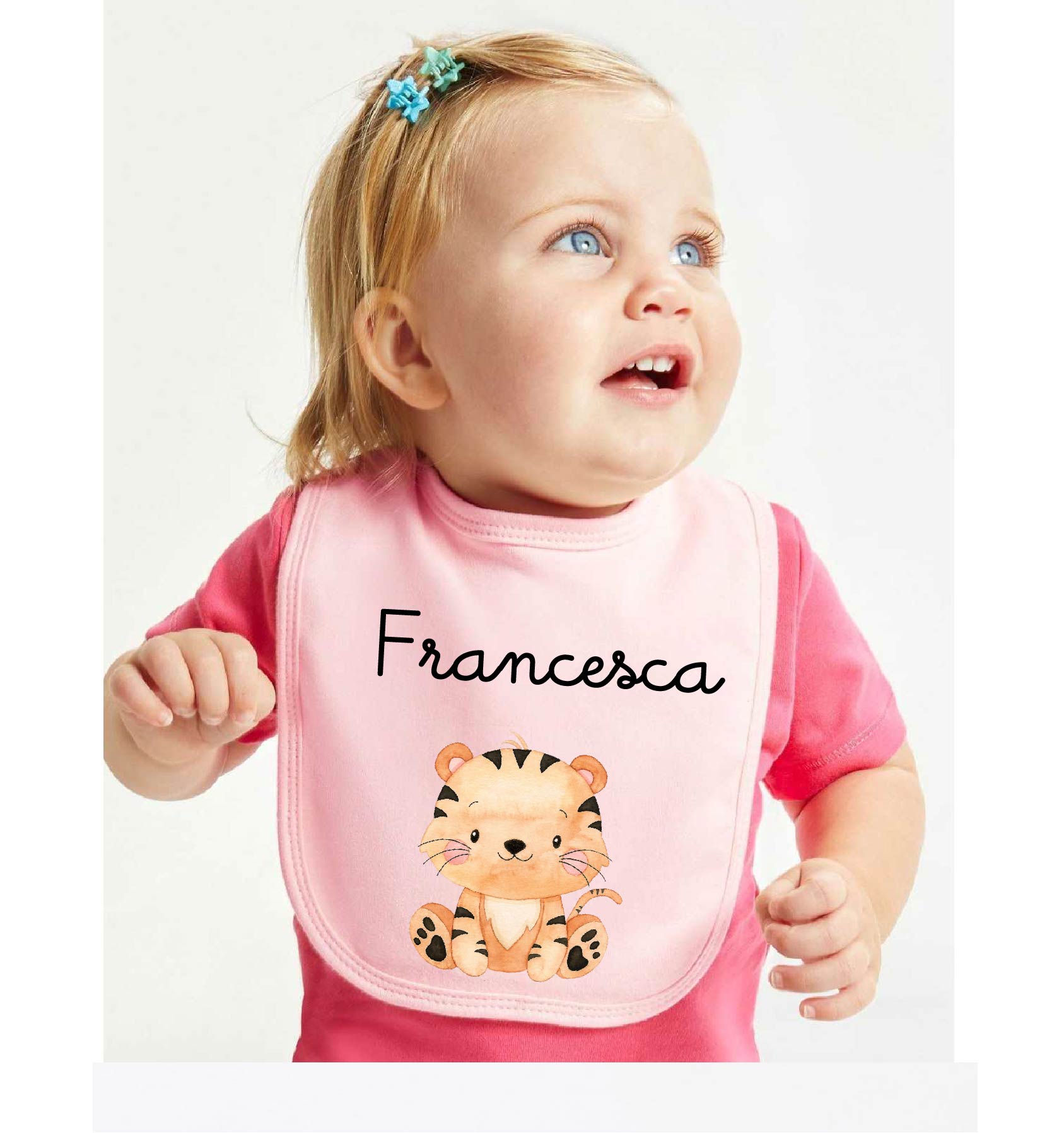 Bavaglino in Cotone organico Tigrotto personalizzabile - Be Brave Boutique