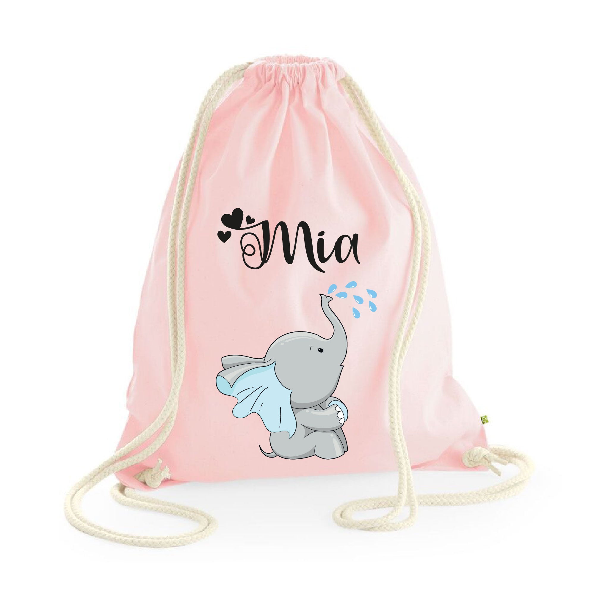 Zaino a sacca in cotone pesante Elefantino Gocce - Be Brave Boutique