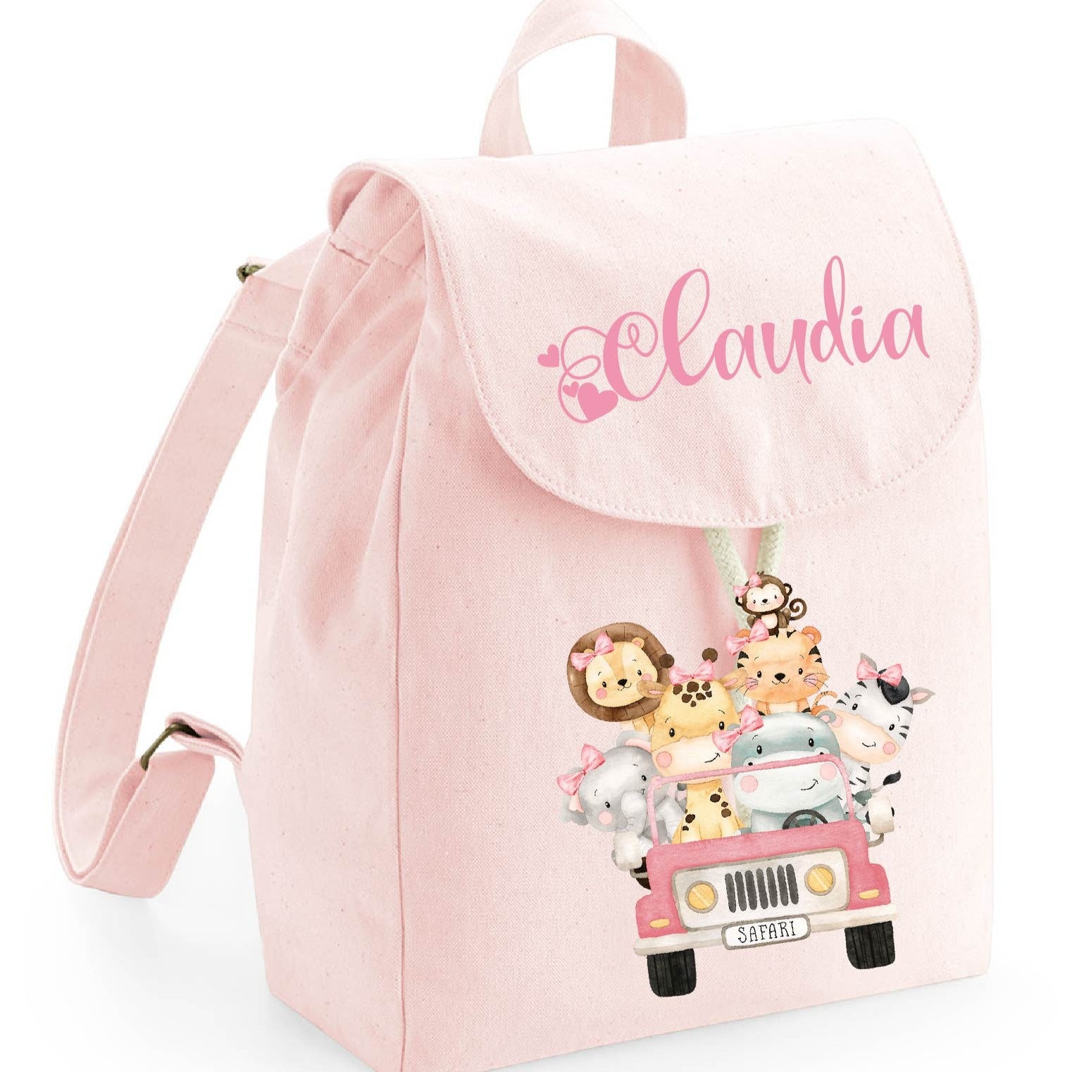 Mini Zaino in cotone Safari Rosa - Be Brave Boutique