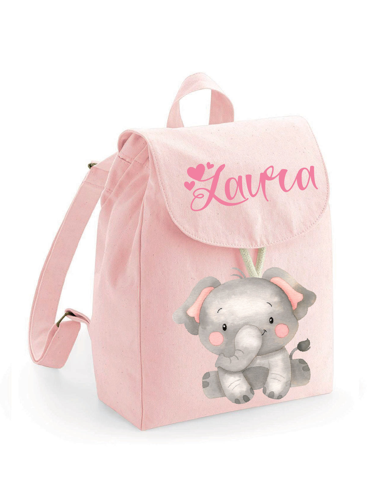 Zaino Asilo Bambino Personalizzato – Mini Zainetto con Nome Elefantino