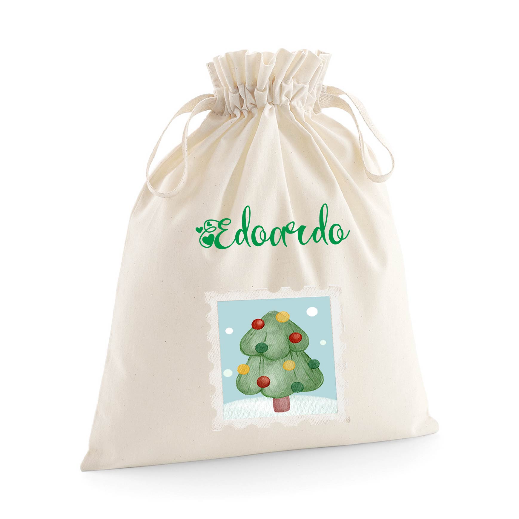 Sacchetto porta regali Natale personalizzato - Be Brave Boutique