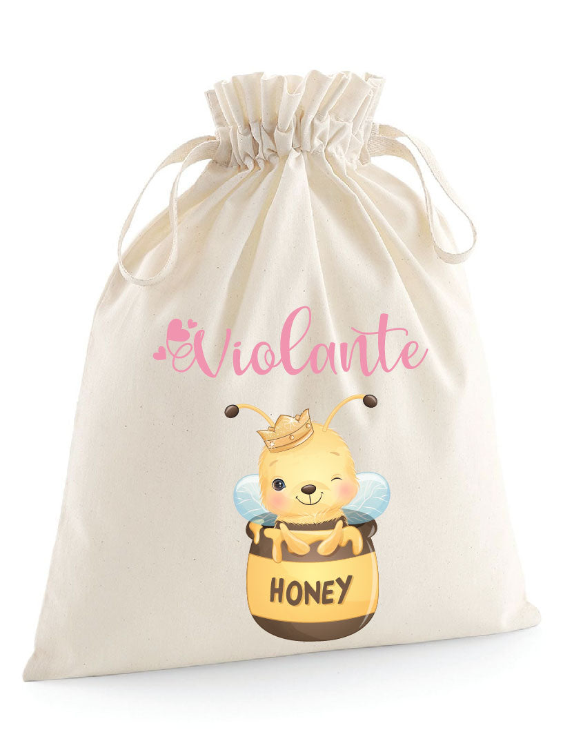 Sacchetti primi cambi personalizzabili Ape Honey - Be Brave Boutique