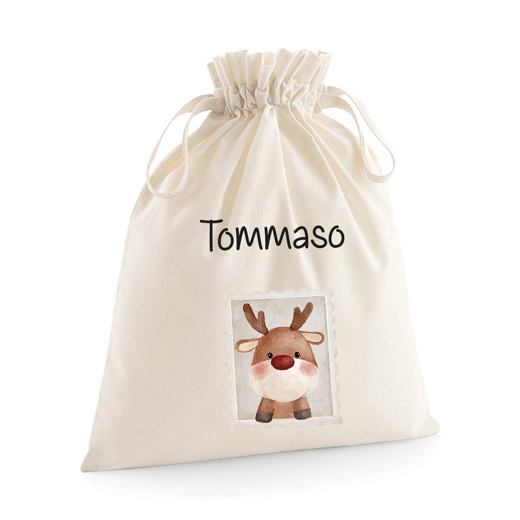 Sacchetto porta regali Natale personalizzato - Be Brave Boutique