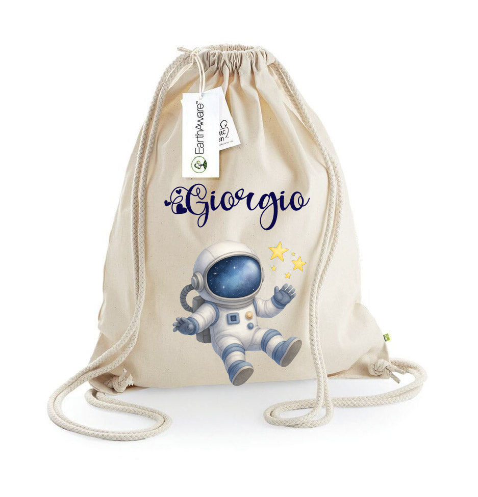 Zaino a sacca in cotone pesante Astronauta - Be Brave Boutique