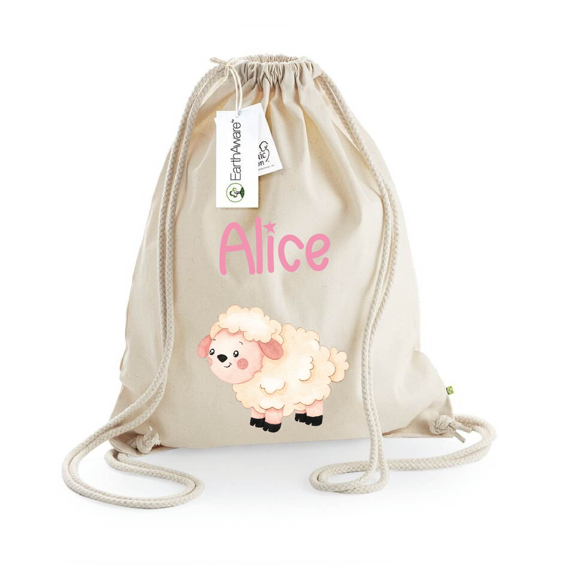 Zaino a sacca in cotone pesante Pecorella - Be Brave Boutique