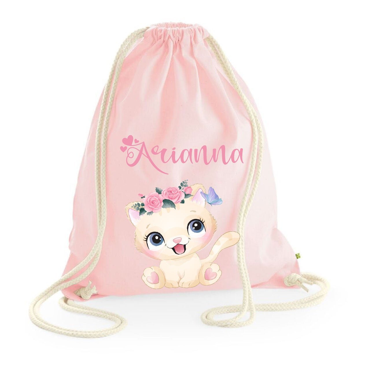 Zaino a sacca in cotone pesante Gatta - Be Brave Boutique