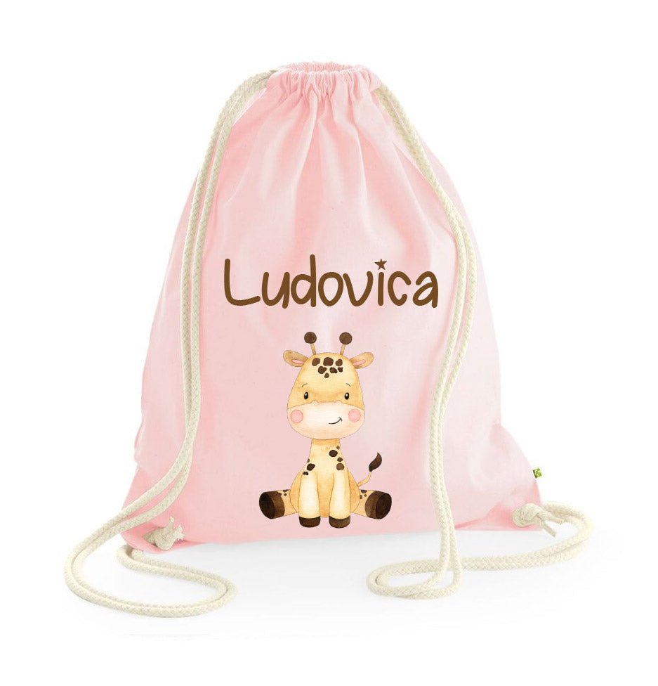 Zaino a sacca in cotone pesante Cucciolo di Giraffa - Be Brave Boutique