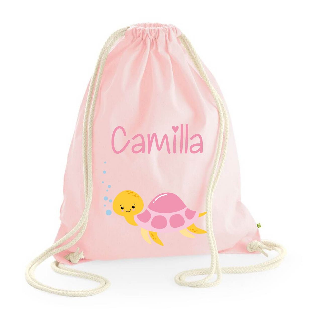 Zaino a sacca in cotone pesante Tartaruga Marina - Be Brave Boutique