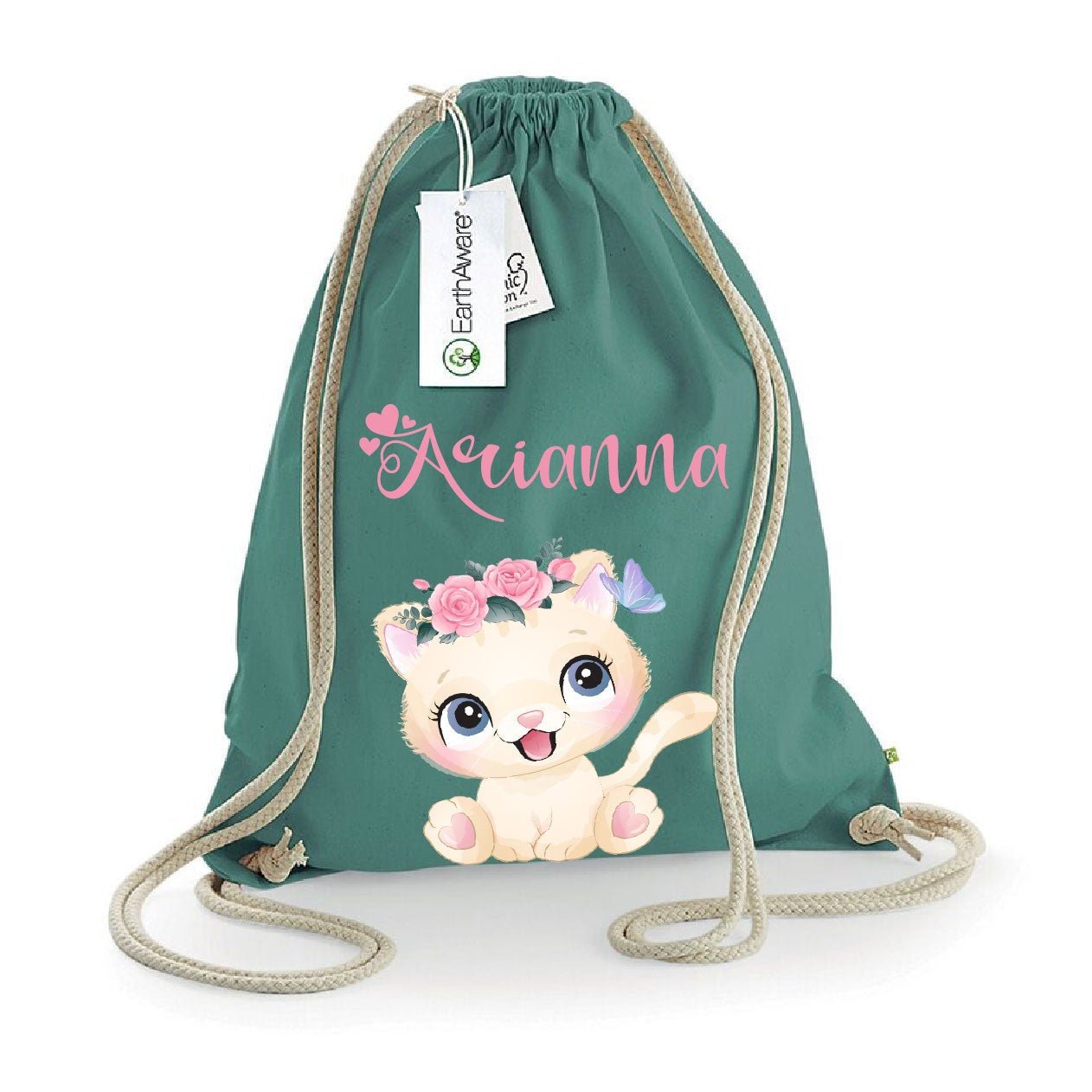 Zaino a sacca in cotone pesante Gatta - Be Brave Boutique