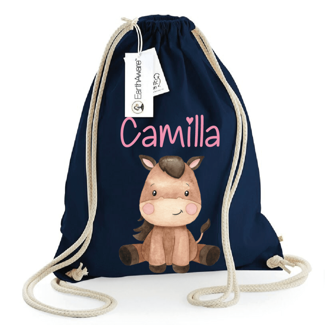Zaino a sacca in cotone pesante Baby Horse - Be Brave Boutique