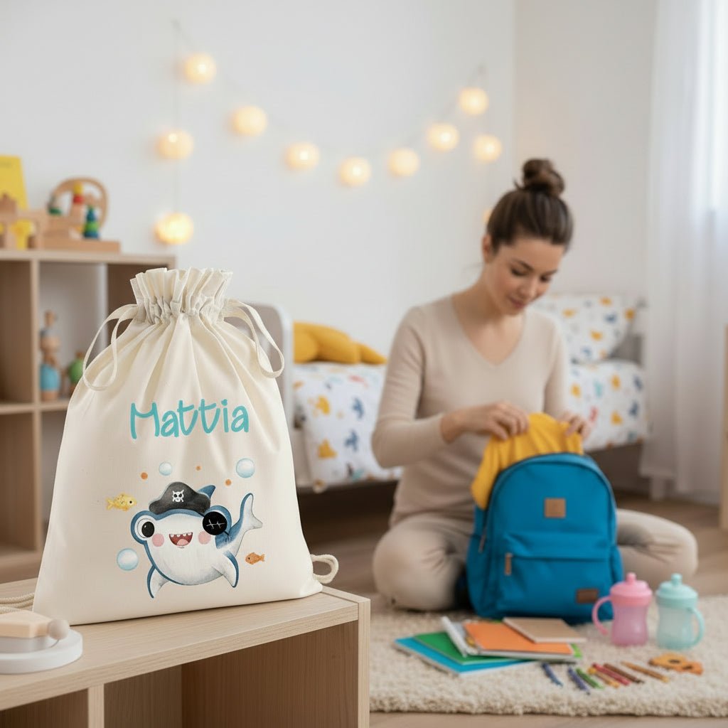 Sacchetti primi cambi/Organizer personalizzabili Baby Shark - Be Brave Boutique