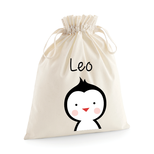 Sacchetti primi cambi personalizzabili Pinguino - Be Brave Boutique