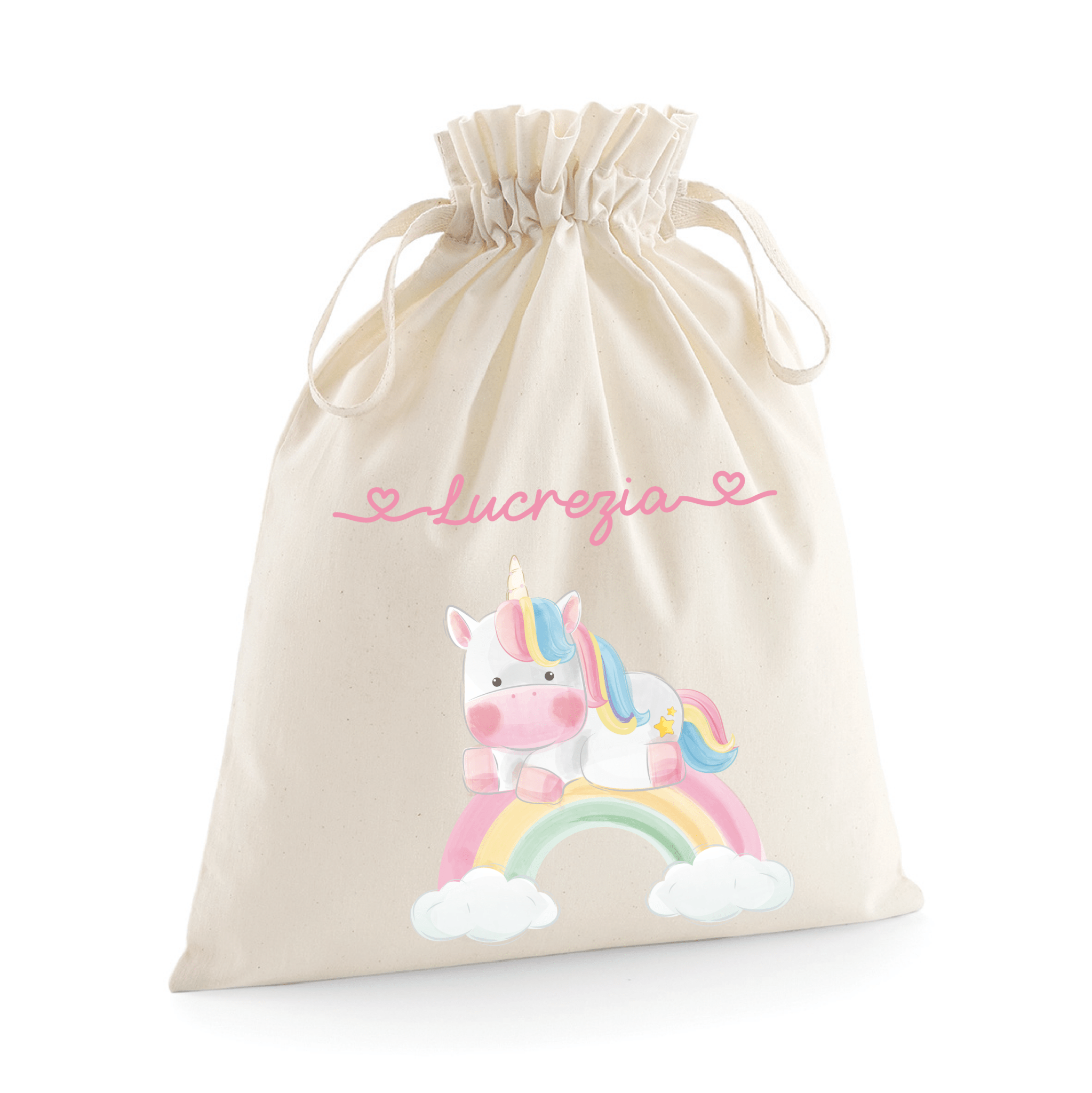 Sacchetti primi cambi/Organizer personalizzabili Unicorno Arcobaleno - Be Brave Boutique