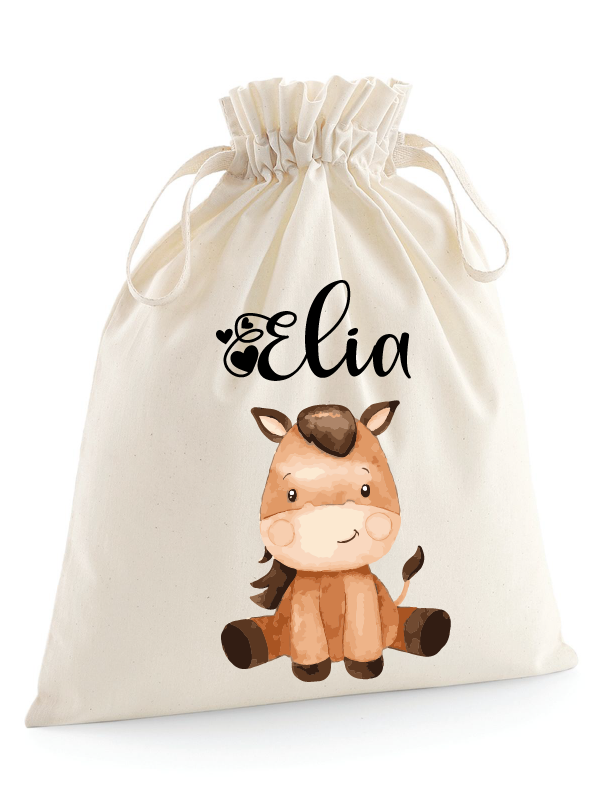 Sacchetti primi cambi personalizzabili Baby Horse - Be Brave Boutique