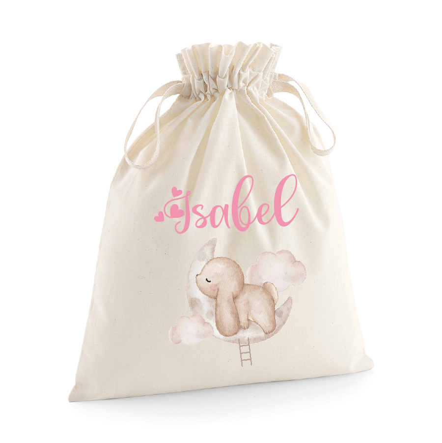 Sacchetti primi cambi personalizzabili Coniglietto su Nuvola - Be Brave Boutique