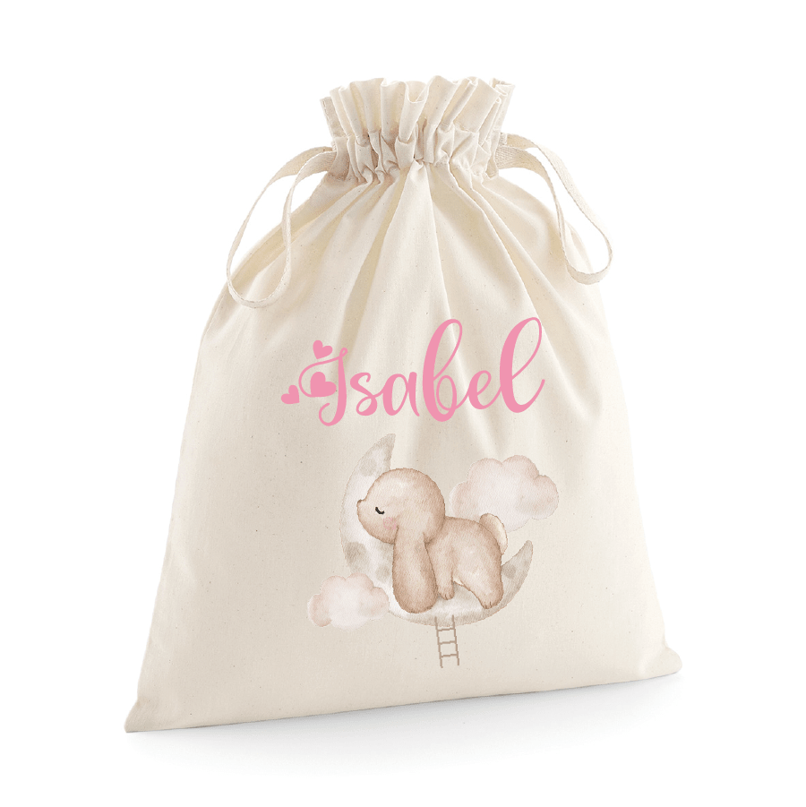 Sacchetti primi cambi personalizzabili Coniglietto su Nuvola - Be Brave Boutique