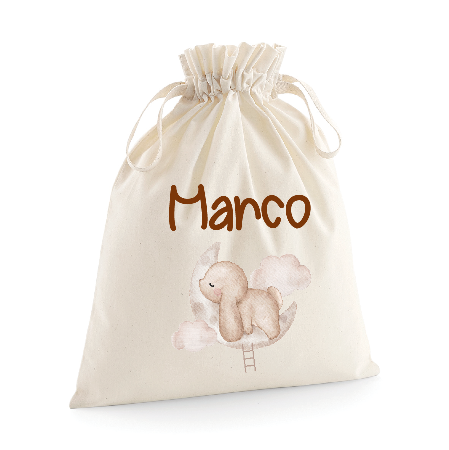Sacchetti primi cambi personalizzabili Coniglietto su Nuvola - Be Brave Boutique