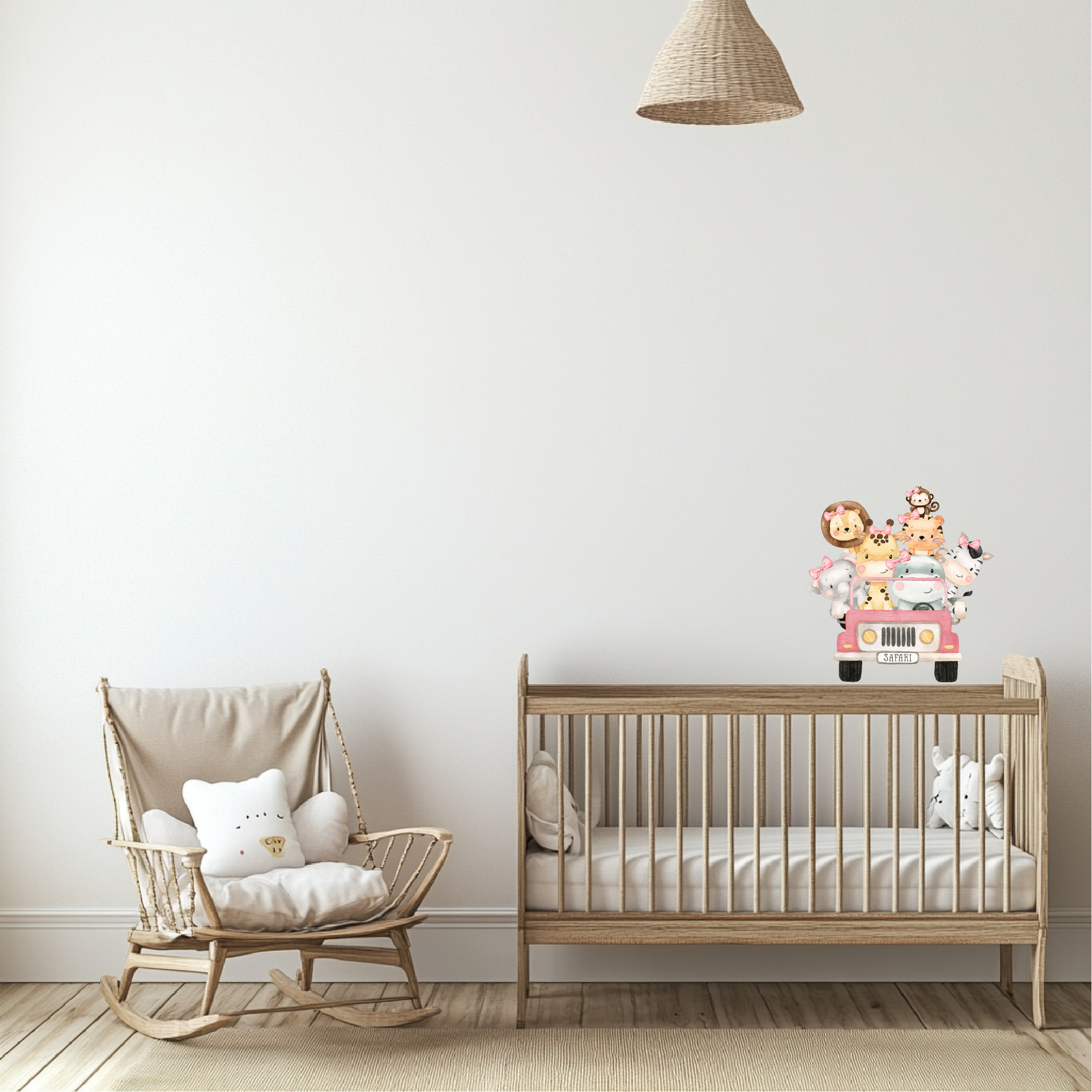 Adesivo murale H30cm Animali Safari - Be Brave Boutique