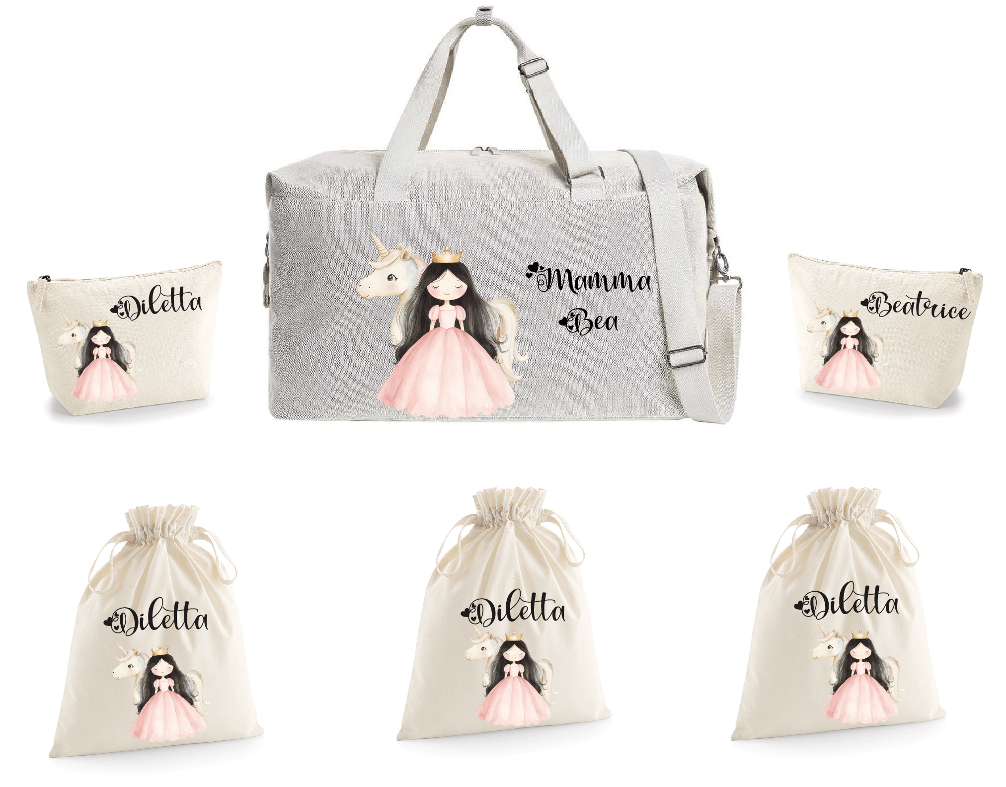 Borsone Parto set Principessa Mora - Be Brave Boutique