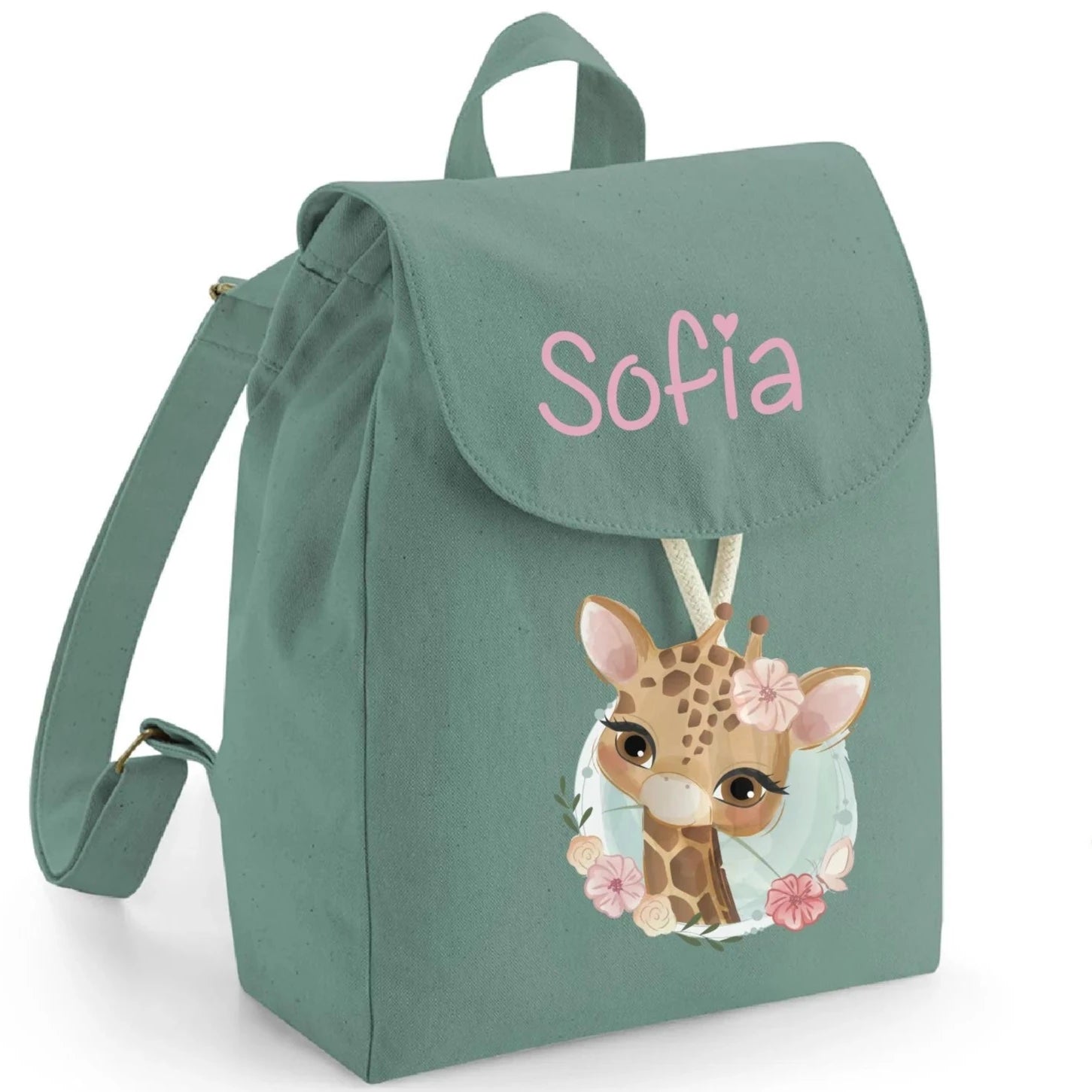 Mini Zaino per bambini in cotone Giraffa - Be Brave Boutique