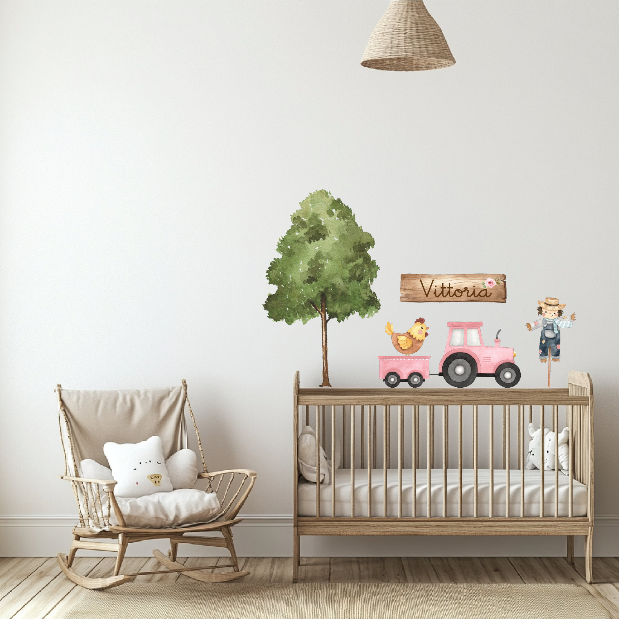 Adesivo Murale Per Bambini Fattoria H50 SET 5 PEZZI - Be Brave Boutique