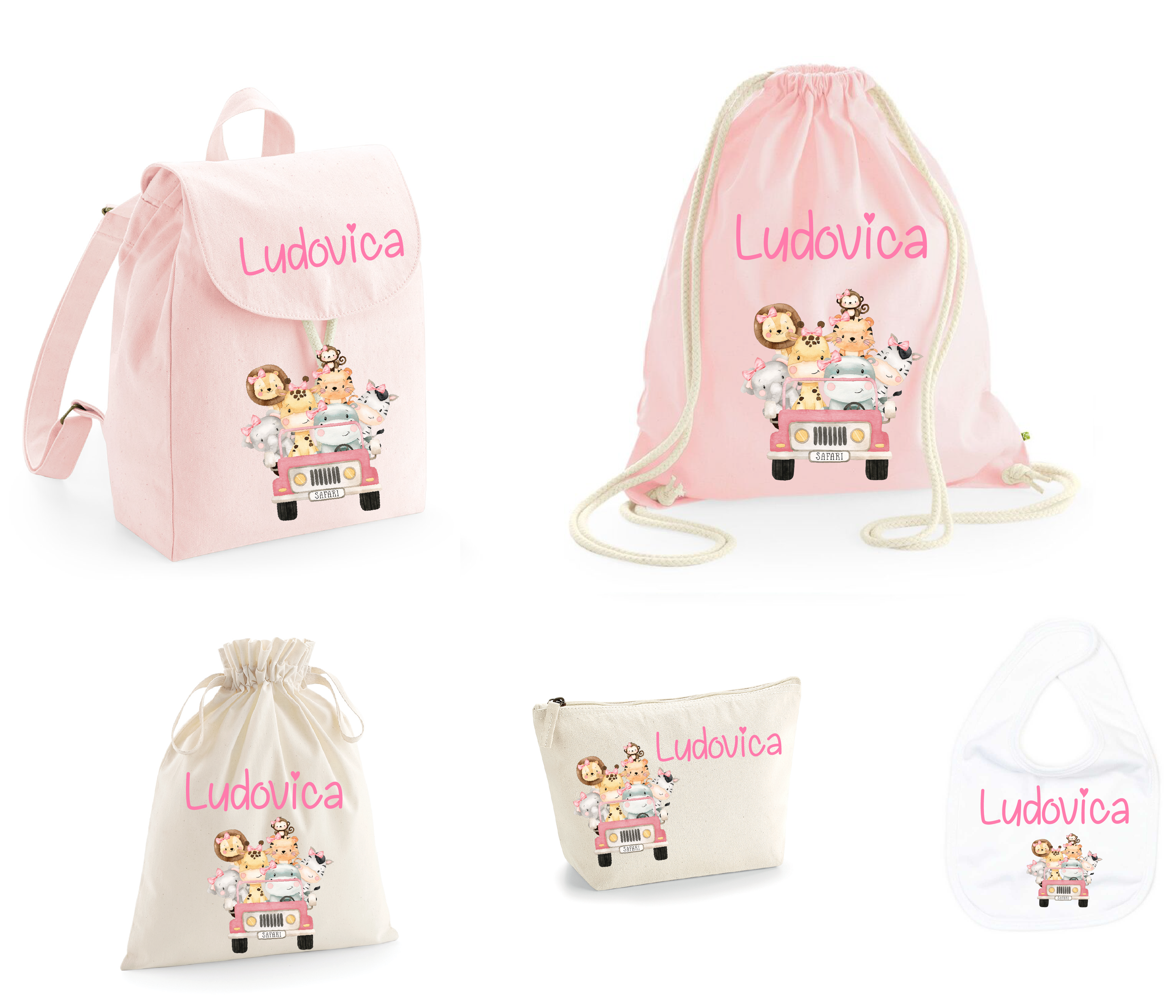 SUPER Set asilo Safari Rosa - Be Brave Boutique