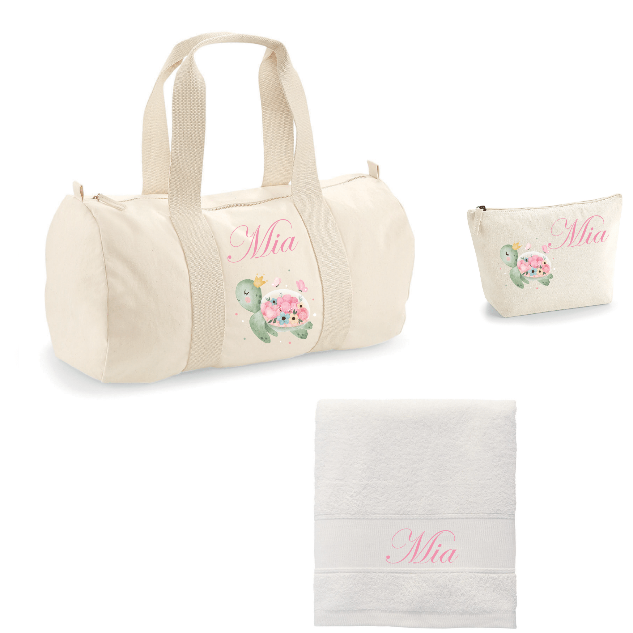 Set Regalo nascita o Viaggi Bimba tartaruga Fiori - Be Brave Boutique