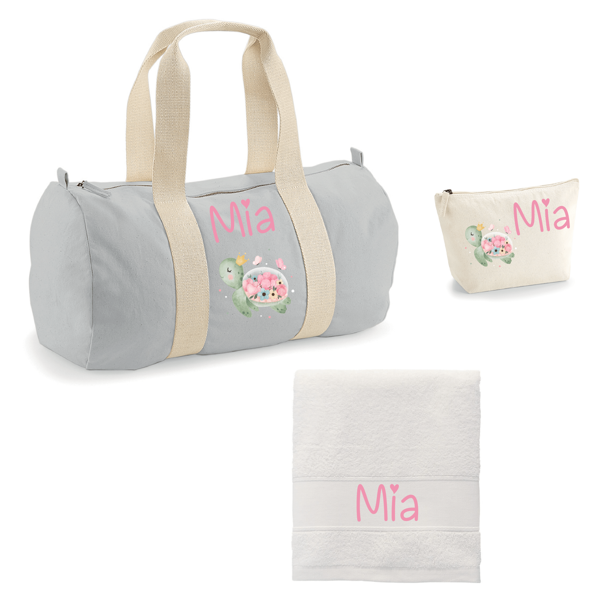 Set Regalo nascita o Viaggi Bimba tartaruga Fiori - Be Brave Boutique