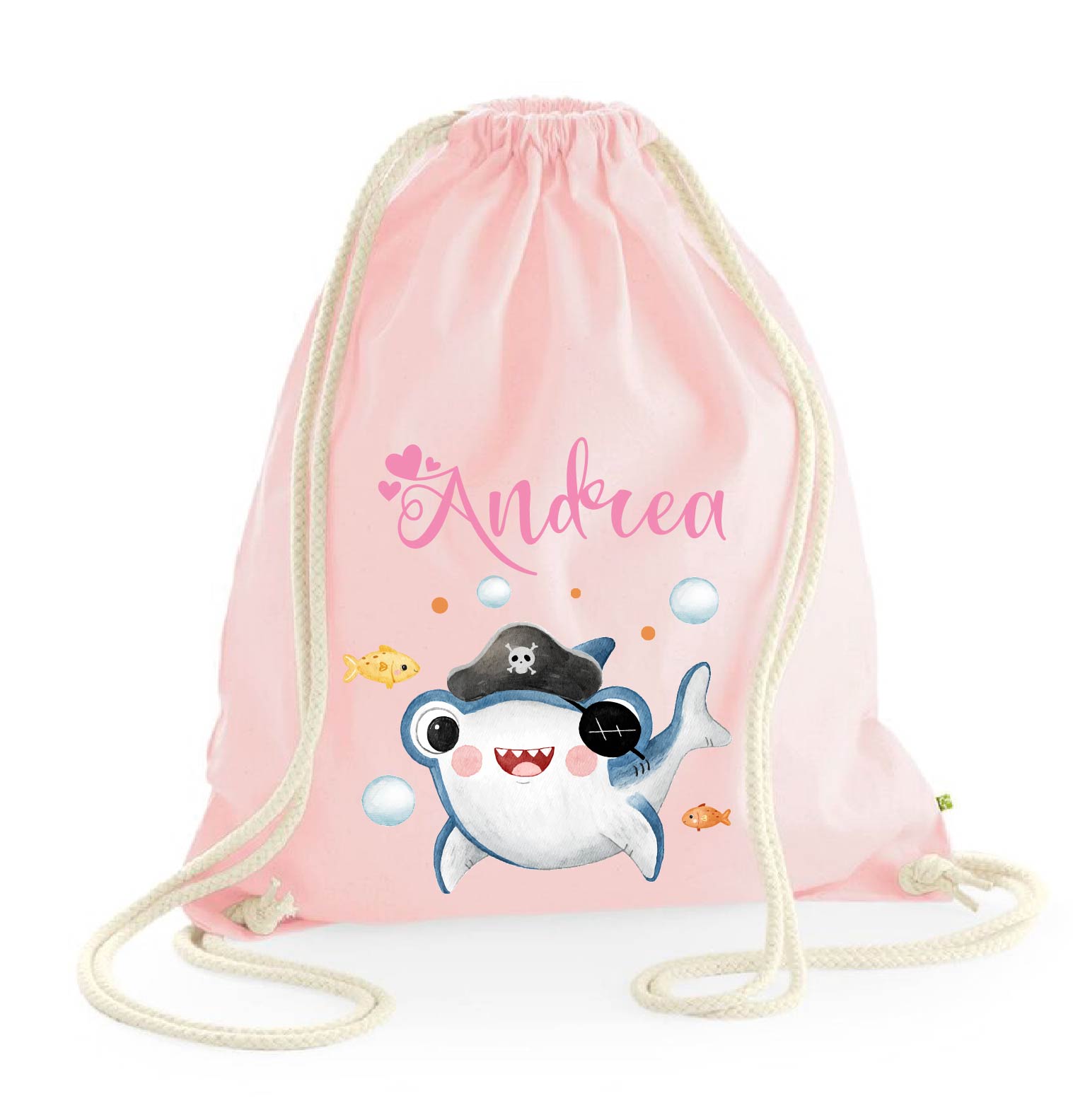 Zaino a sacca in cotone pesante Baby Shark - Be Brave Boutique