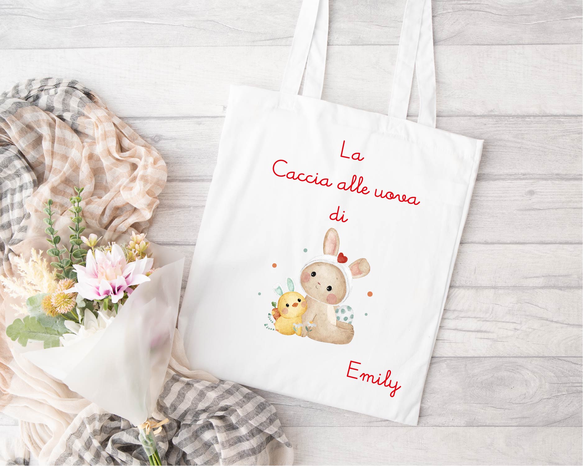 Borsa Personalizzata per caccia alle uova di Pasqua - Be Brave Boutique