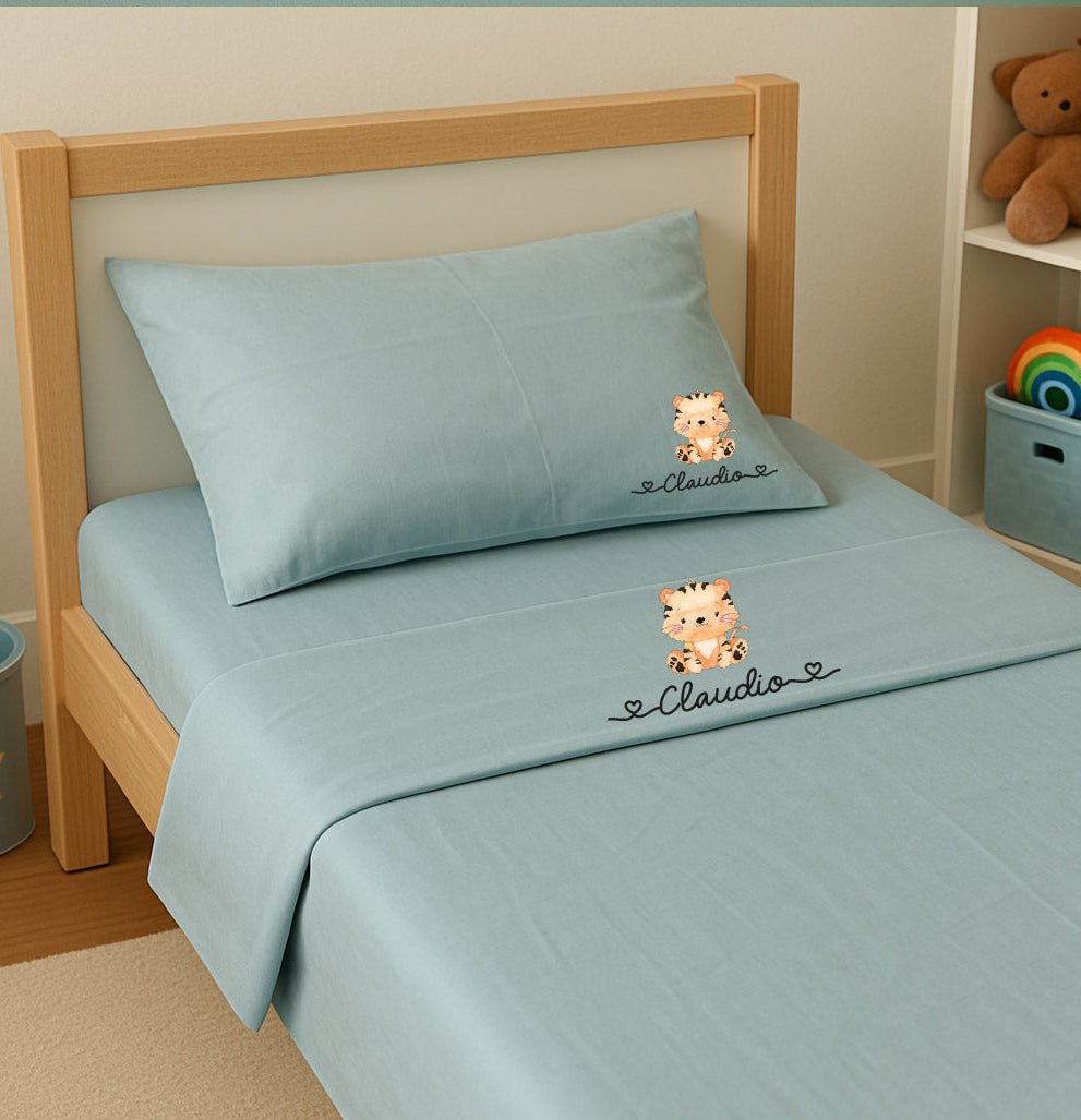 Lenzuolo personalizzabile per Asilo Sotto con ang. sopra e Federa - Be Brave Boutique