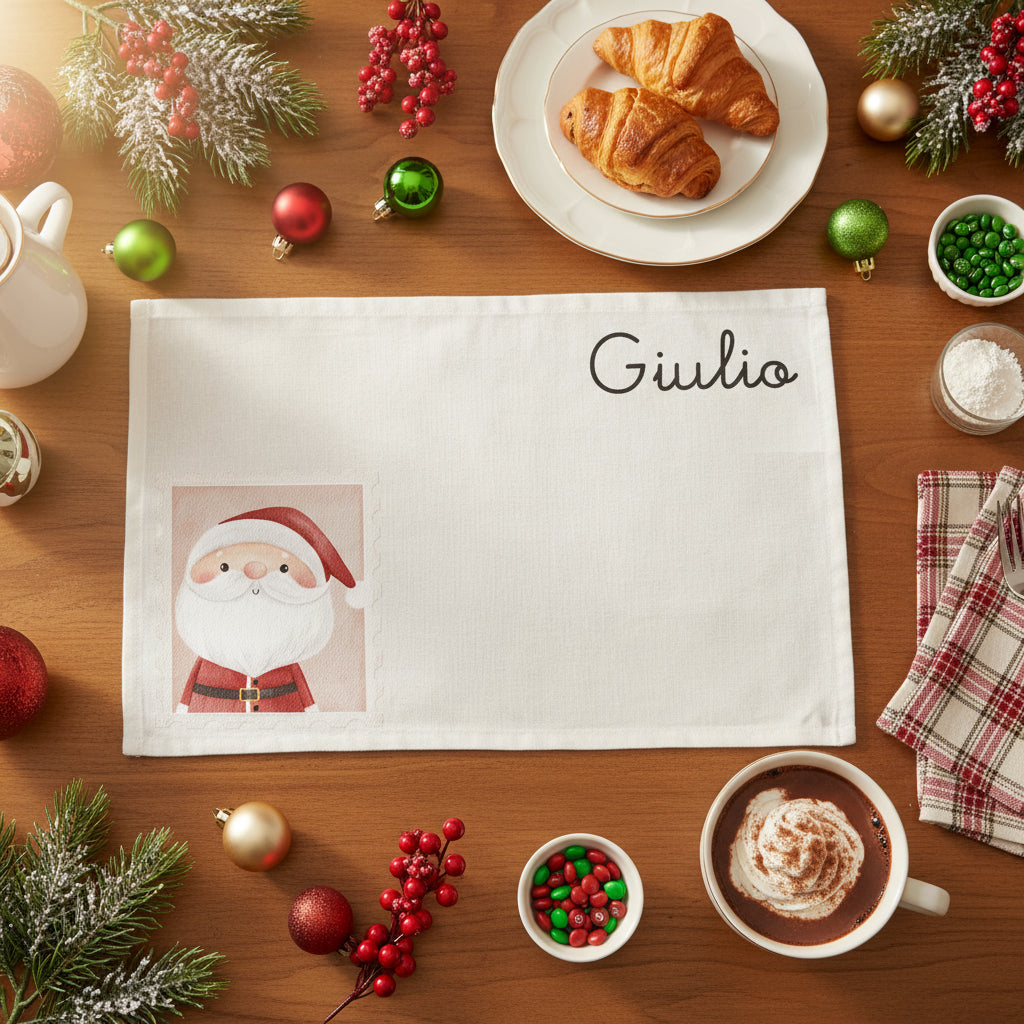 Tovaglietta pranzo Babbo Natale/Renna - Be Brave Boutique