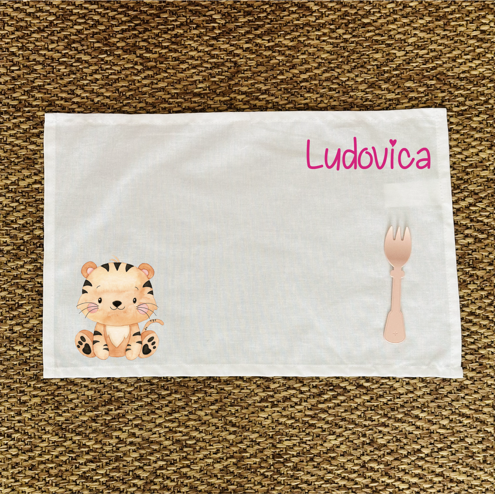 Tovaglietta pranzo Tigrotto Personalizzabile con nome - Be Brave Boutique