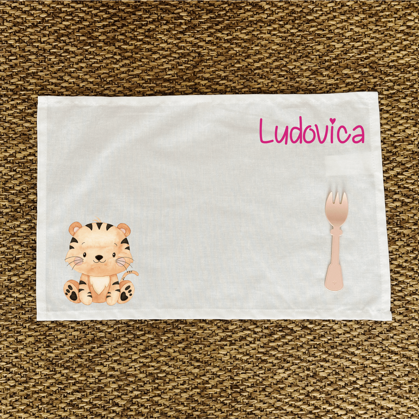 Tovaglietta pranzo Tigrotto Personalizzabile con nome - Be Brave Boutique