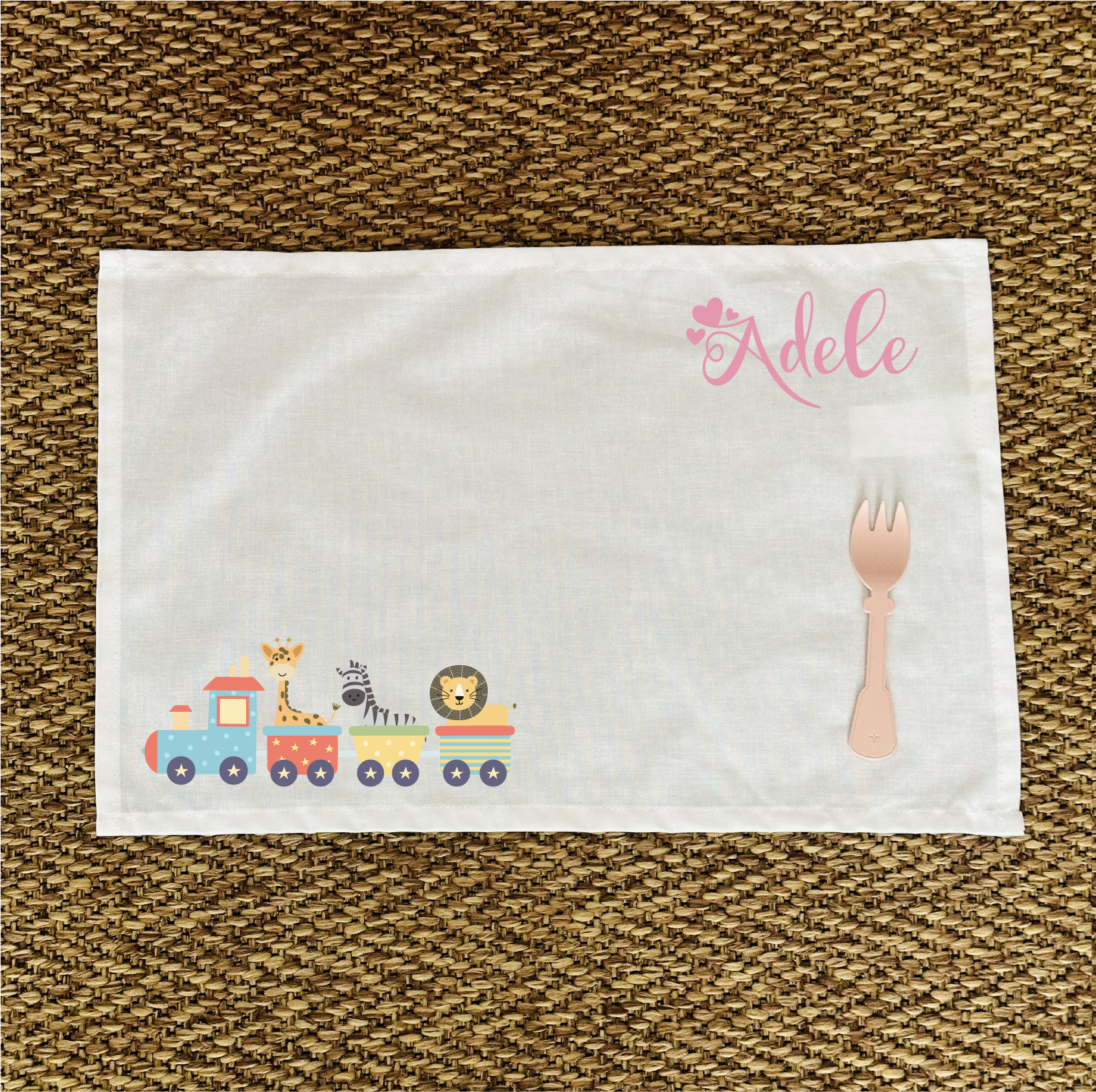 Tovaglietta pranzo Trenino Personalizzabile con nome - Be Brave Boutique