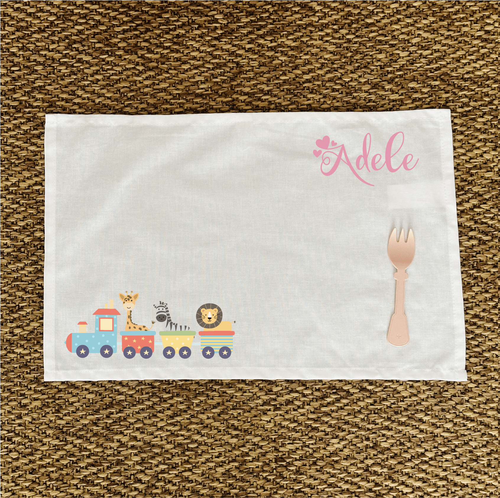 Tovaglietta pranzo Trenino Personalizzabile con nome - Be Brave Boutique