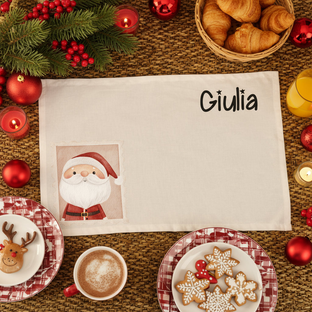 Tovaglietta pranzo Babbo Natale/Renna - Be Brave Boutique