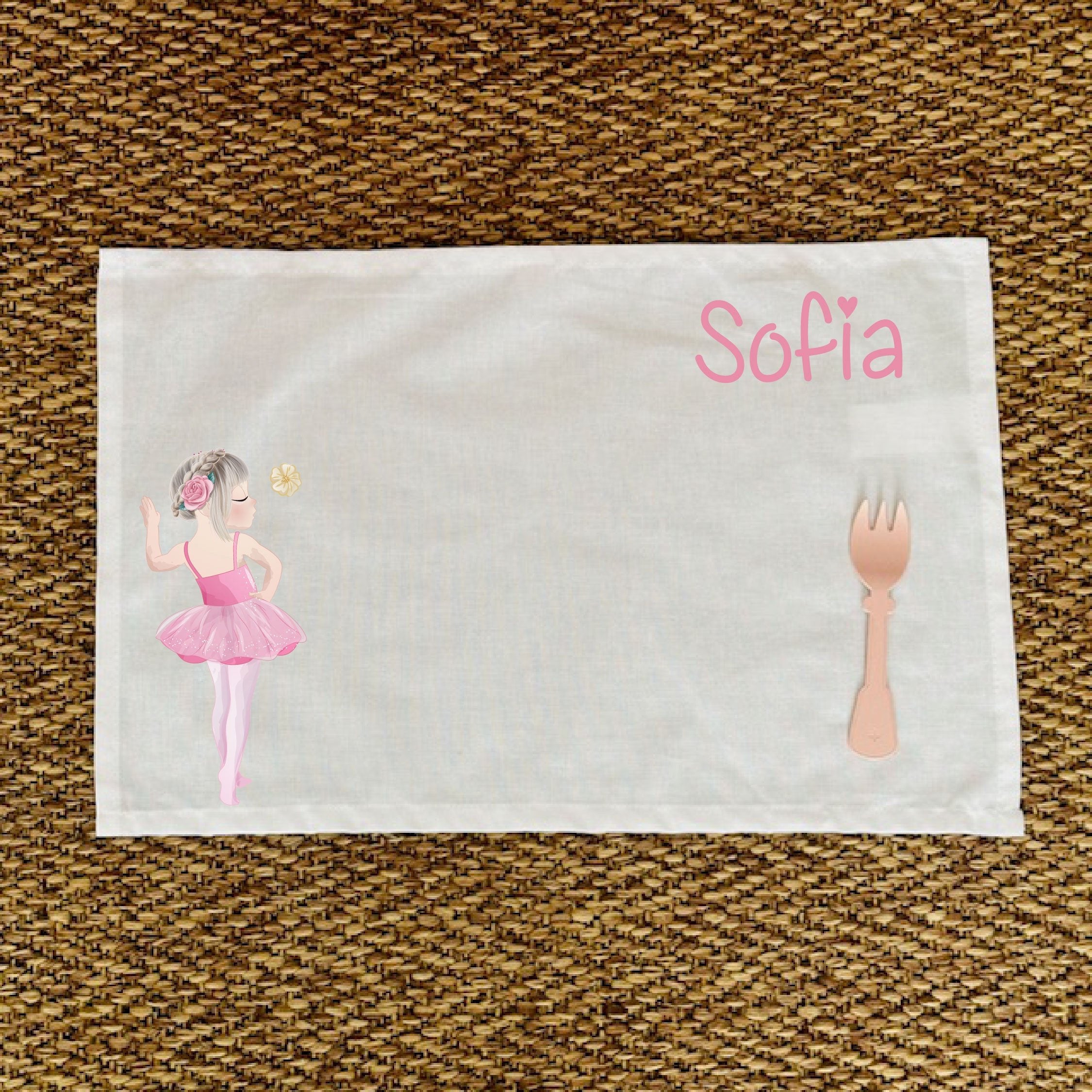 Tovaglietta pranzo Ballerina Personalizzabile con nome - Be Brave Boutique